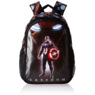 Captain America Freedom School Bag, Black - 19 Inch